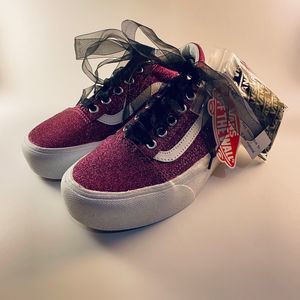 Womens Glitter Purple Vans